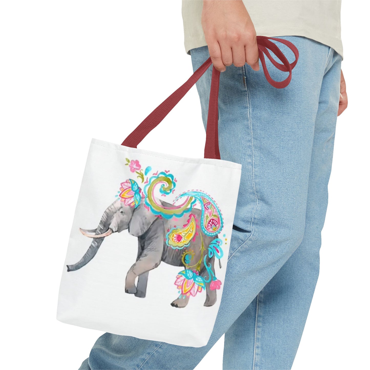 Elephant Multi Color BRAND NEW MODERN Tote Bag (AOP)