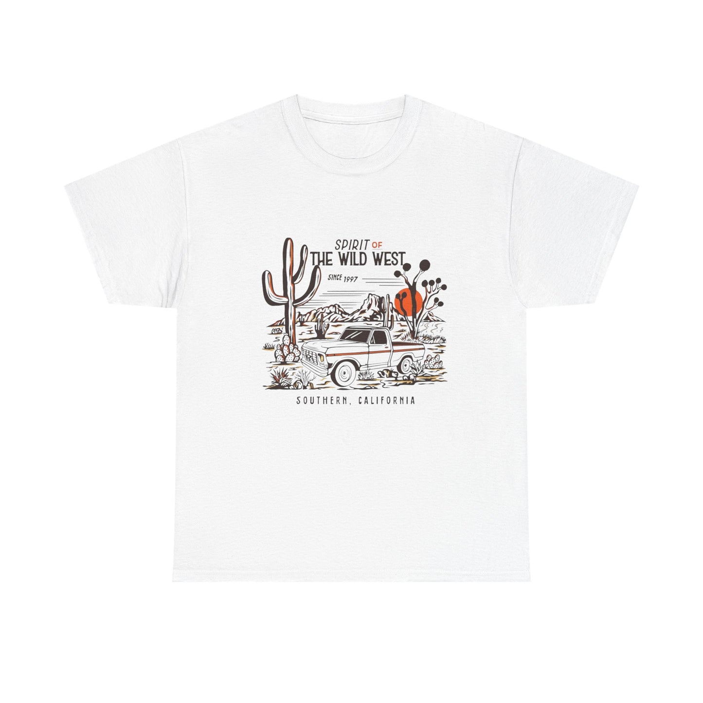 Spirit Of The Wild West Graphic T Shirt Unisex Heavy Cotton Tee
