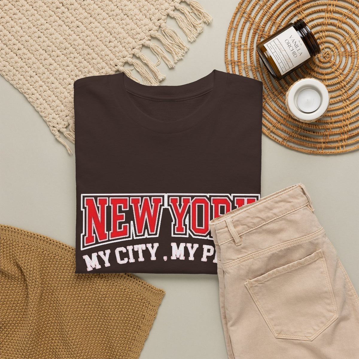 New York City My City My Pride Graphic T Shirt Men's Classic Heavy Cotton Tee