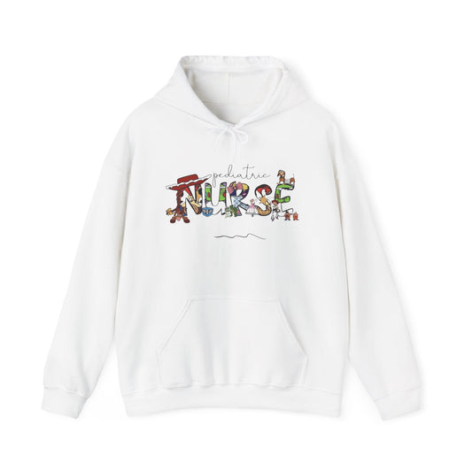 Pediatric Nurse Cute Graphic Hoodie Unisex Heavy Blend™ Hooded Sweatshirt