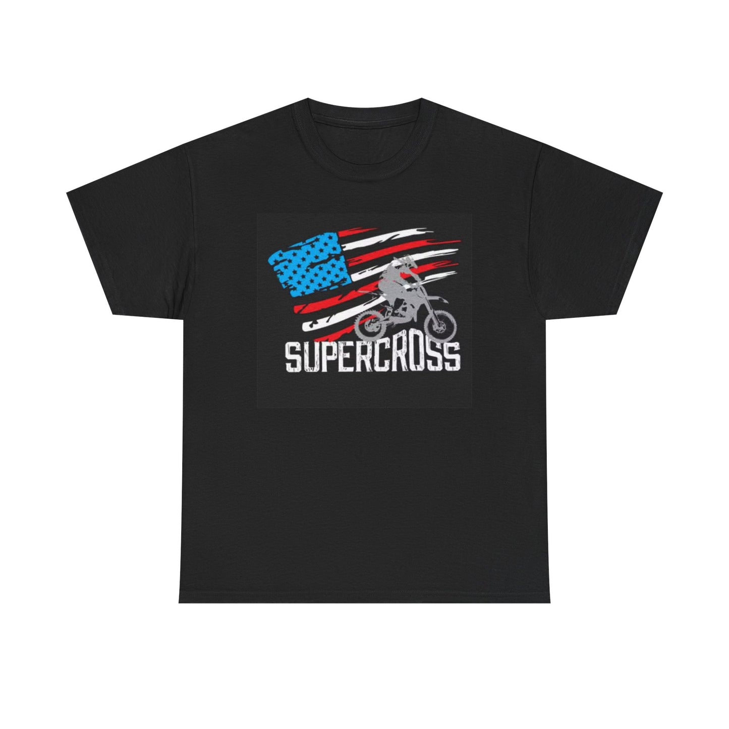 Supercross Graphic T Shirt Dirbikes Retro Vintage American Flag Unisex
