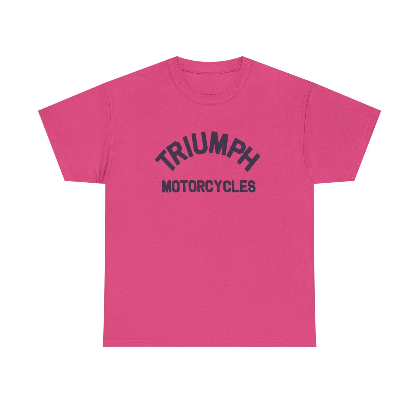 Triumph Motorcycles Tshirt Vintage Logo Classic Fit Unisex Heavy Cotton Tee