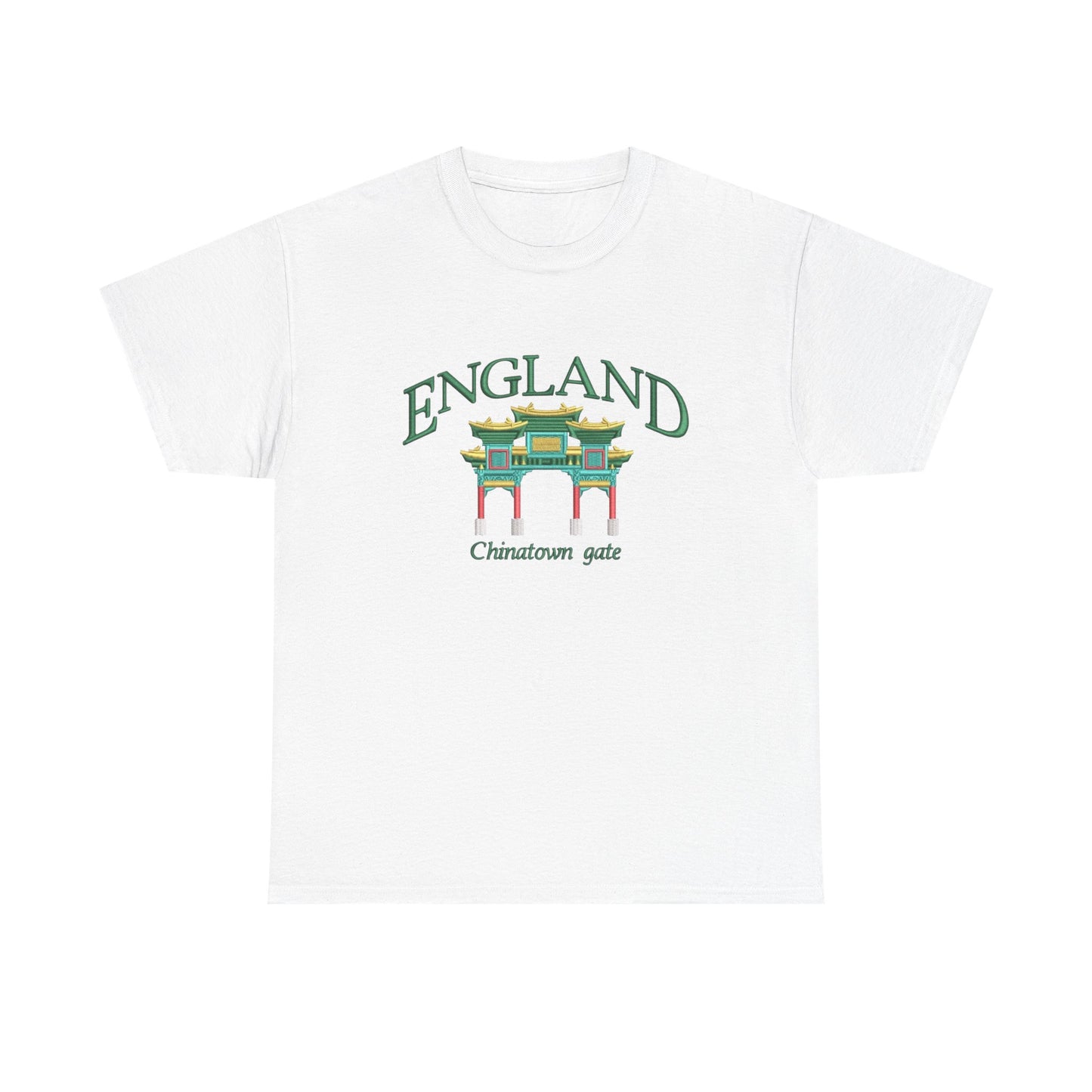 England China Town Gate Graphic T Shirt NEW Unisex Heavy Cotton Tee