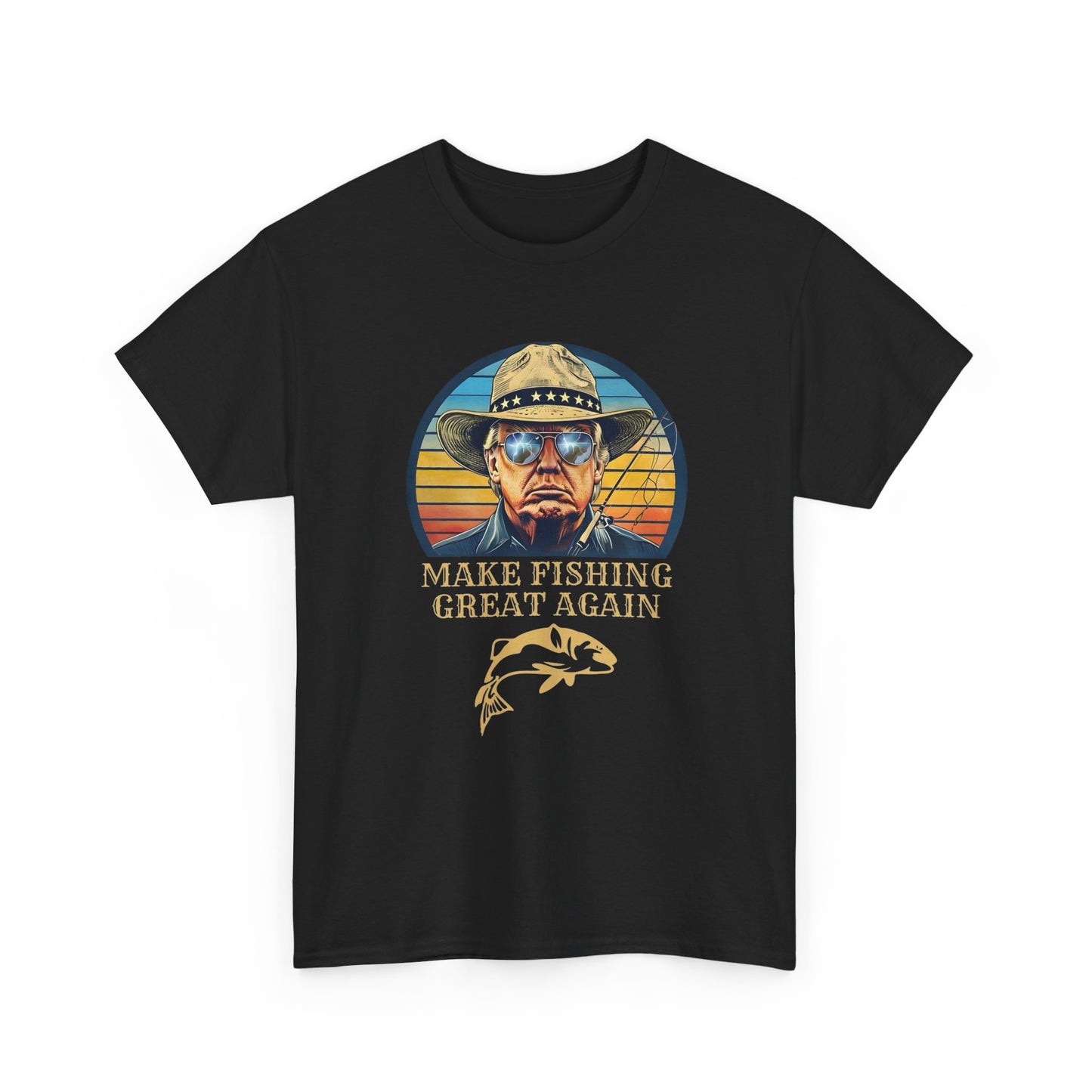 Make Fishing Great Again T Shirt Graphic Unisex Heavy Cotton Tee NEW GIFT