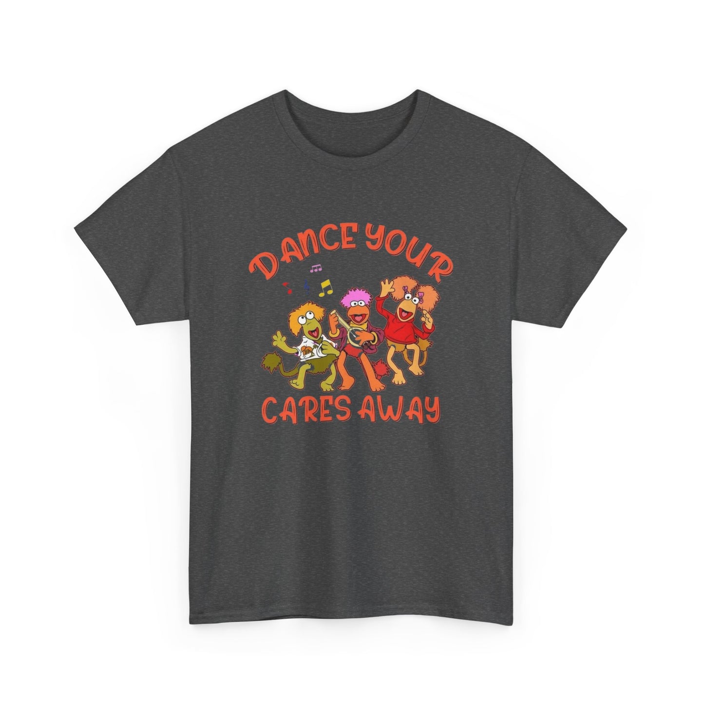 Dance Your Cares Away Fraggle Rock Graphic T Shirt NEW ADULT Tee
