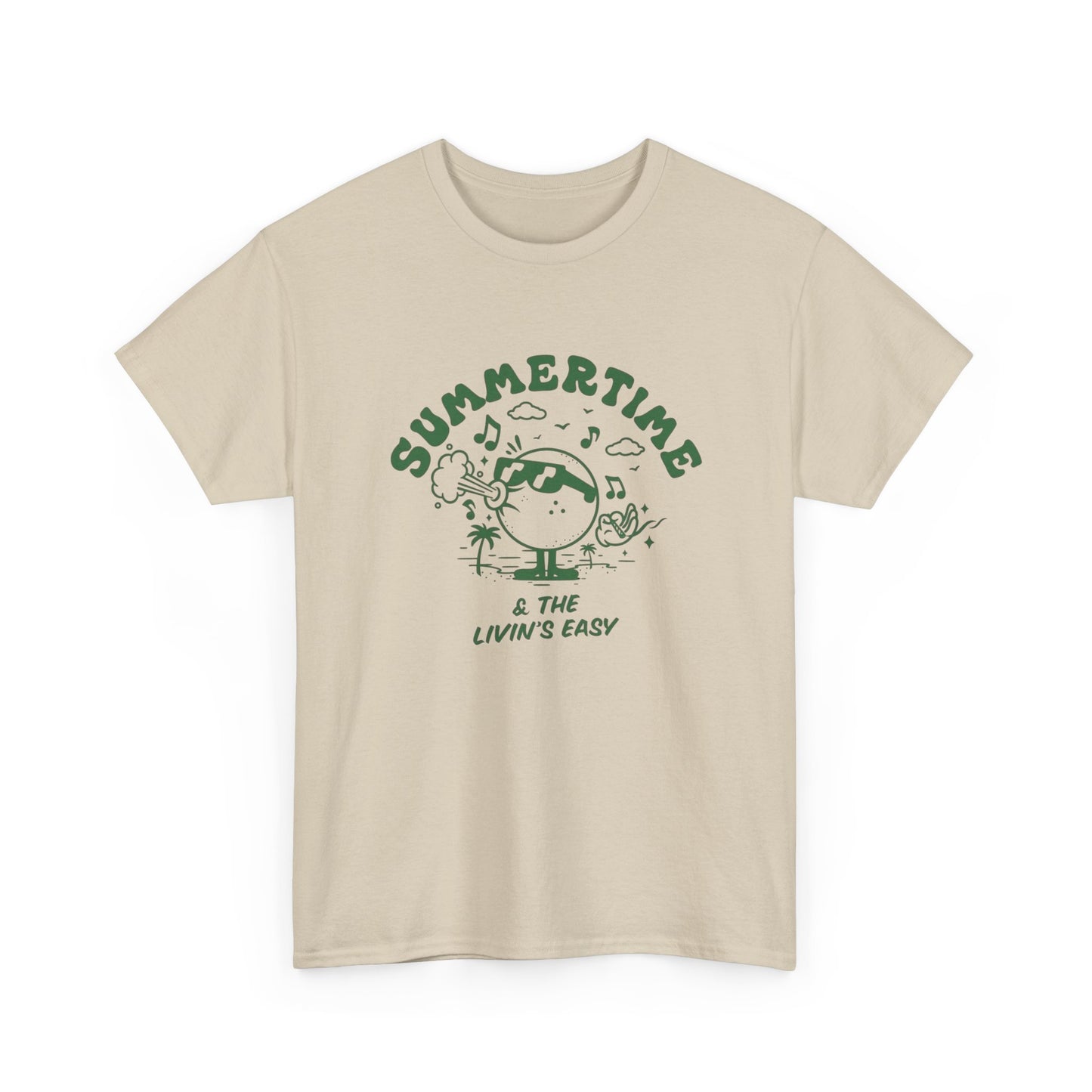 Summertime Livin Easy Graphic T Shirt Unisex Heavy Cotton Tee Gift