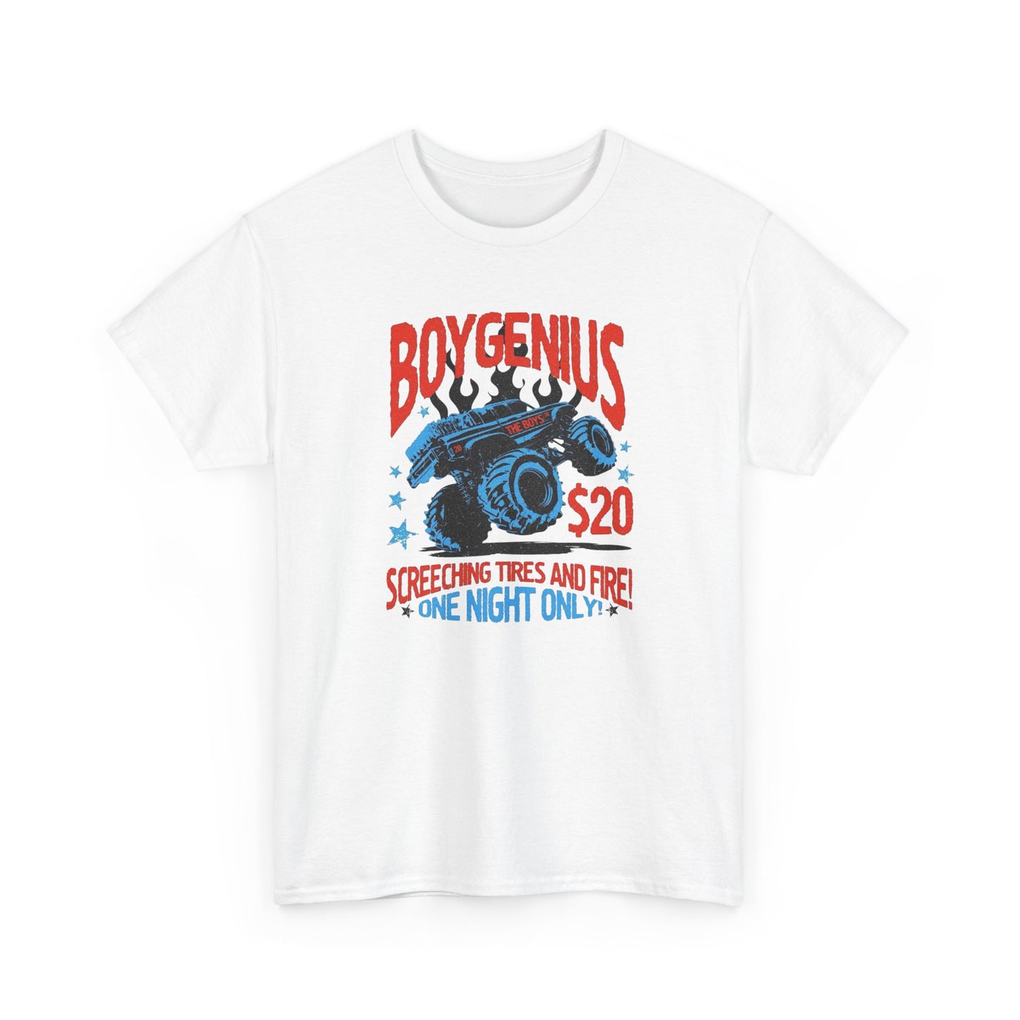 Boy Genius Monster Trucks Graphic T Shirt Unisex Heavy Cotton Tee New Gift