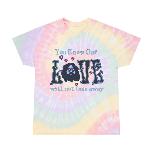 Jerry Garcia Love Will Not Fade Graphic T Shirt S-2XL Unisex Tie-Dye Tee, Spiral