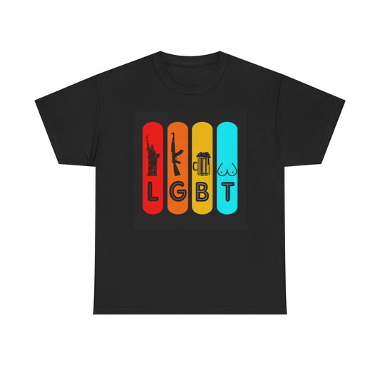 Funny Liberty Guns Graphic T Shirt Jokes Unisex Heavy Cotton Tee