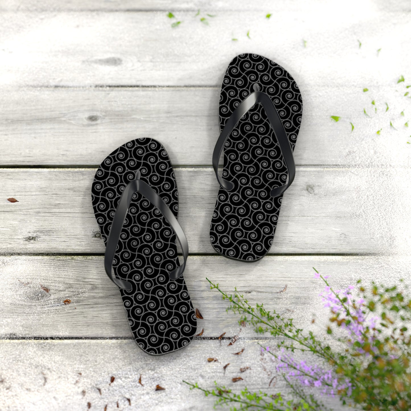 Black And White Flip Flops, Sandals Slides, Summer Footwear, Brand New