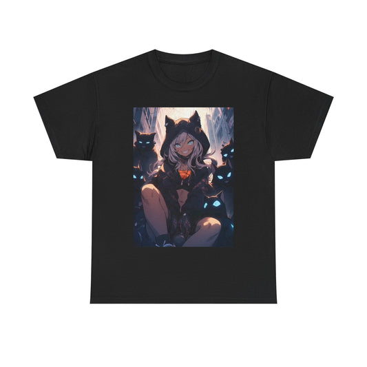 Waifu Anime T-shirt Girl Graphic Cartoon Retro Gaming Unisex Heavy Tee Gamer