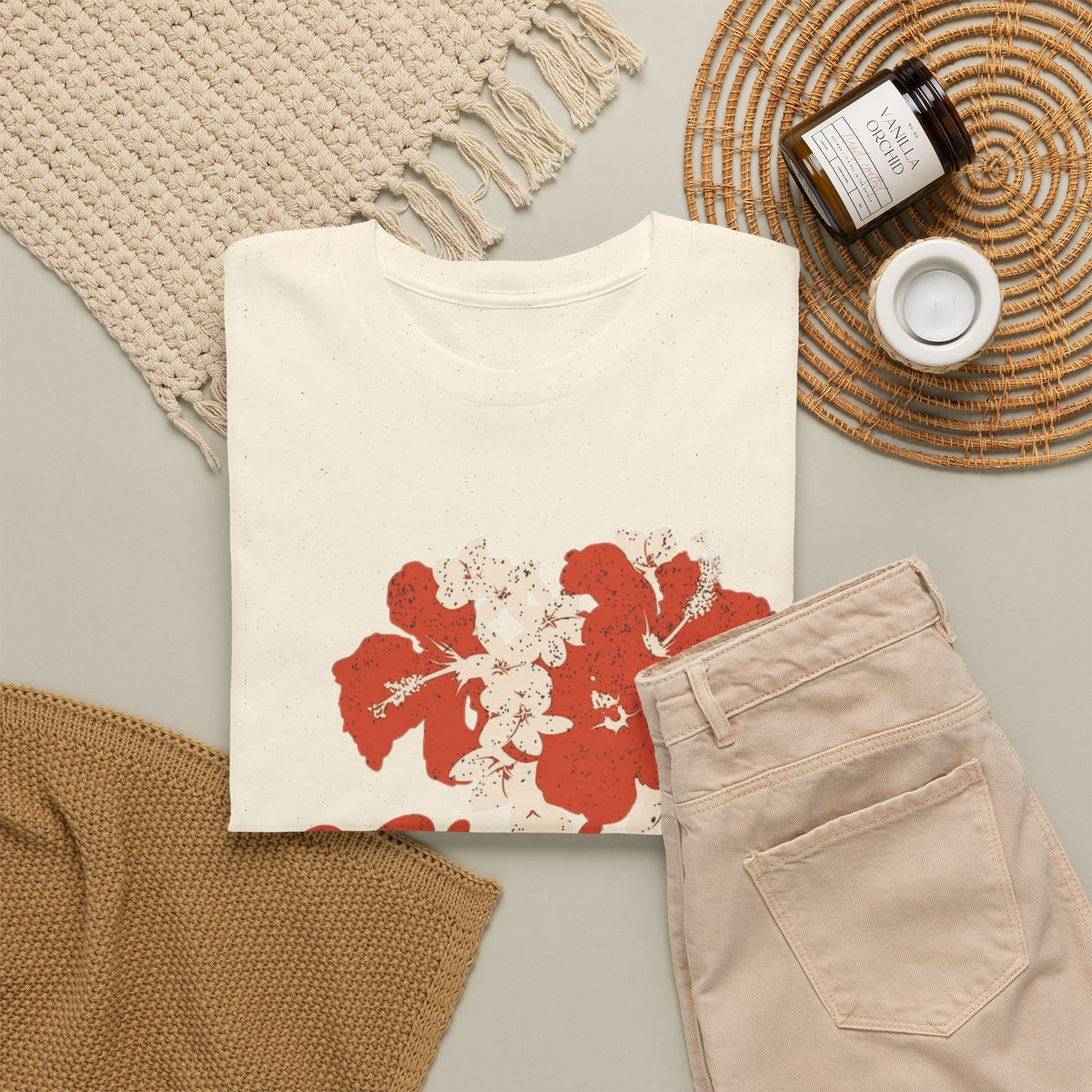 Aloha Hibiscus Floral T-Shirt Men's Graphic Tee
