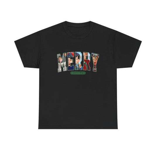 Merry Christmas Home Alone Funny Graphic T Shirt NEW ADULT Unisex Heavy Cotton