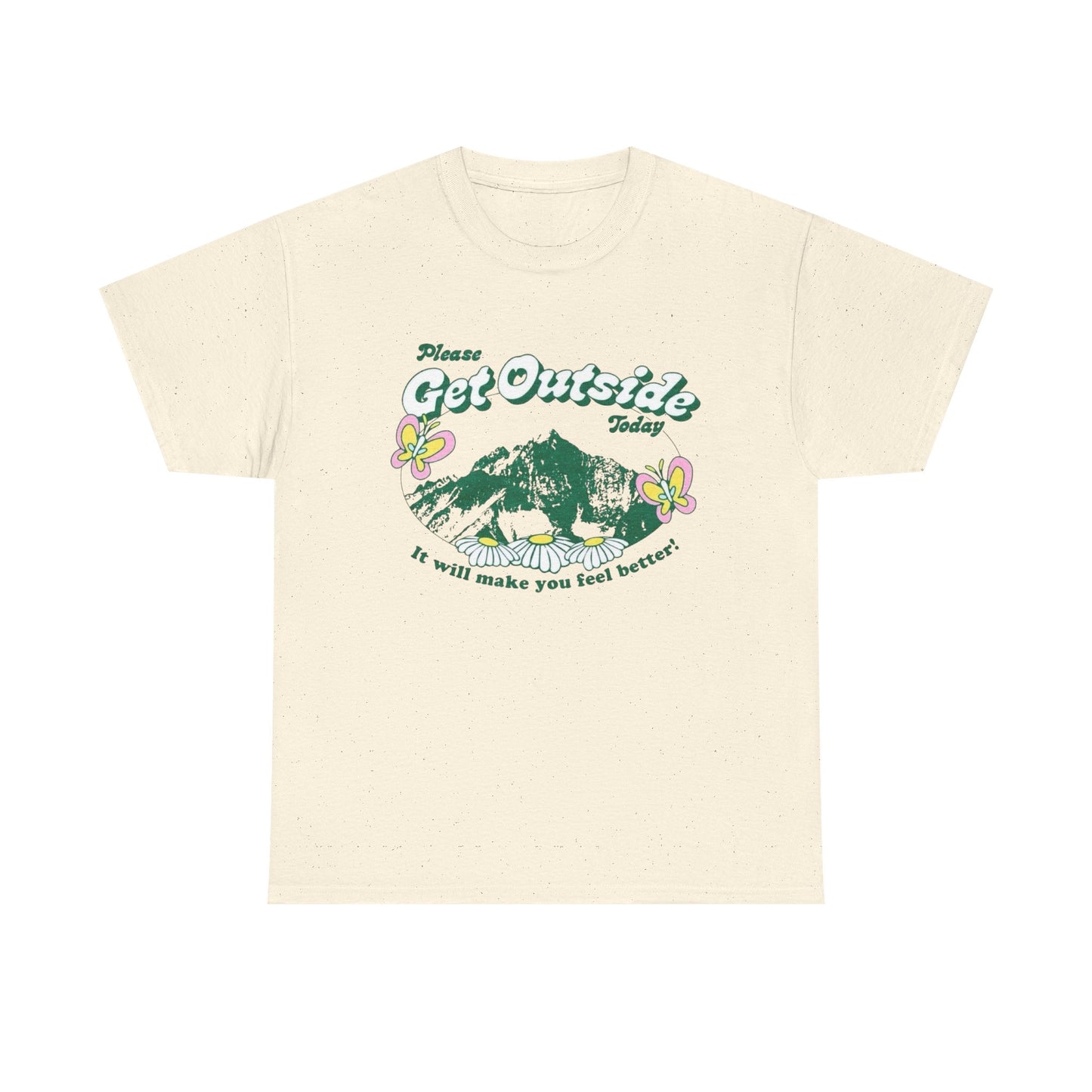Please Get Outside Today Graphic T Shirt NEW Adult Unisex Heavy Cotton Tee