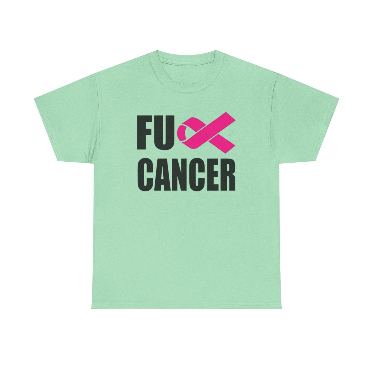 FU Cancer Graphic T Shirt Cancer Awareness Unisex Heavy Cotton Tee