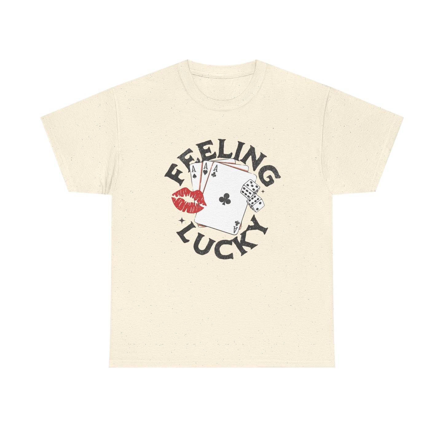 Feeling Lucky Graphic T Shirt NEW ADULT TEE VINTAGE