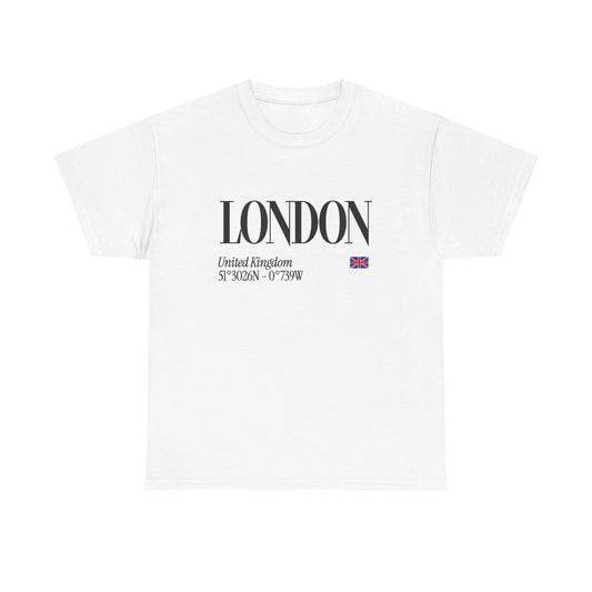 London Graphic T Shirt Men's Vintage Heavy Cotton Tee