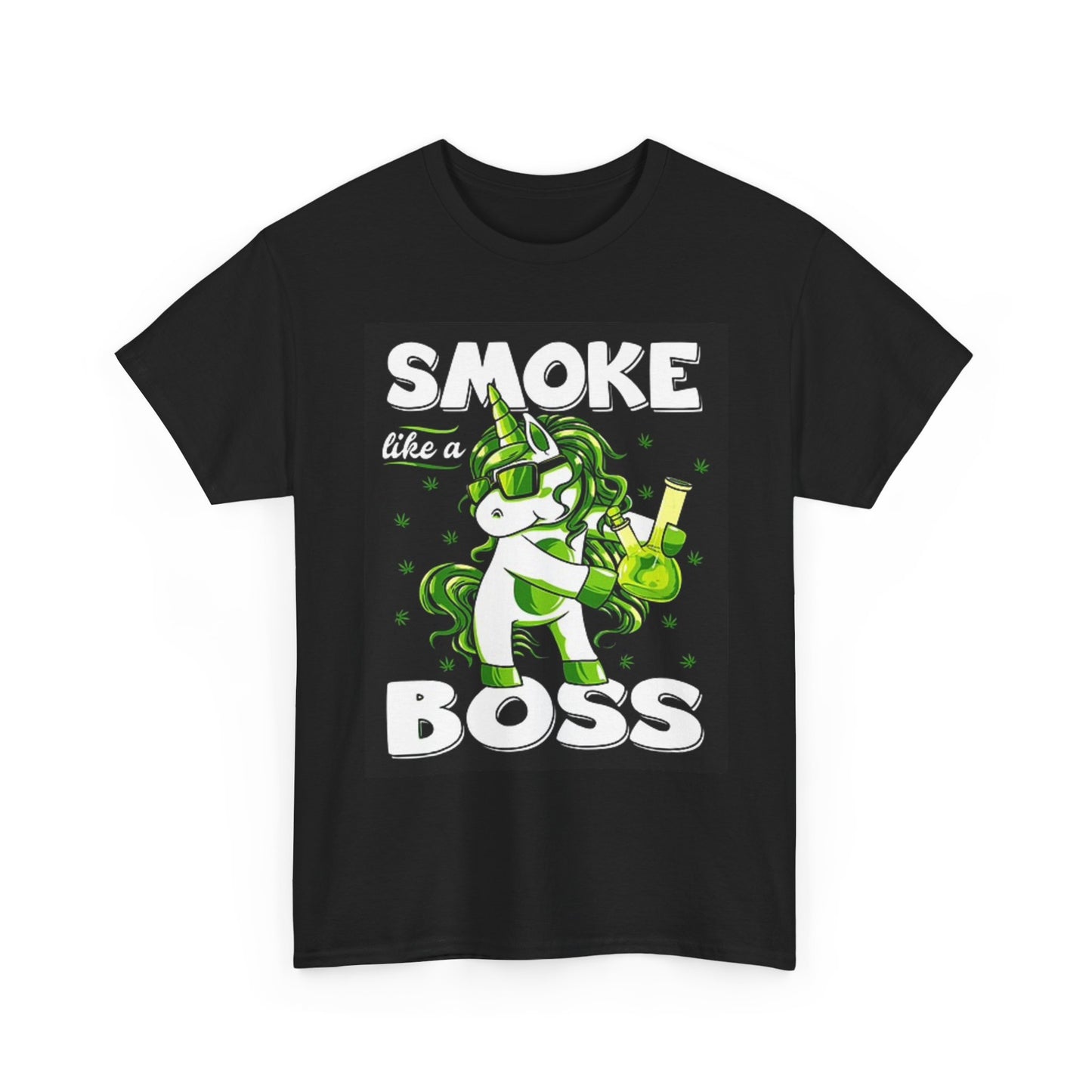 Smoke Like A Boss Graphic T Shirt Weed Unisex Heavy Cotton Tee