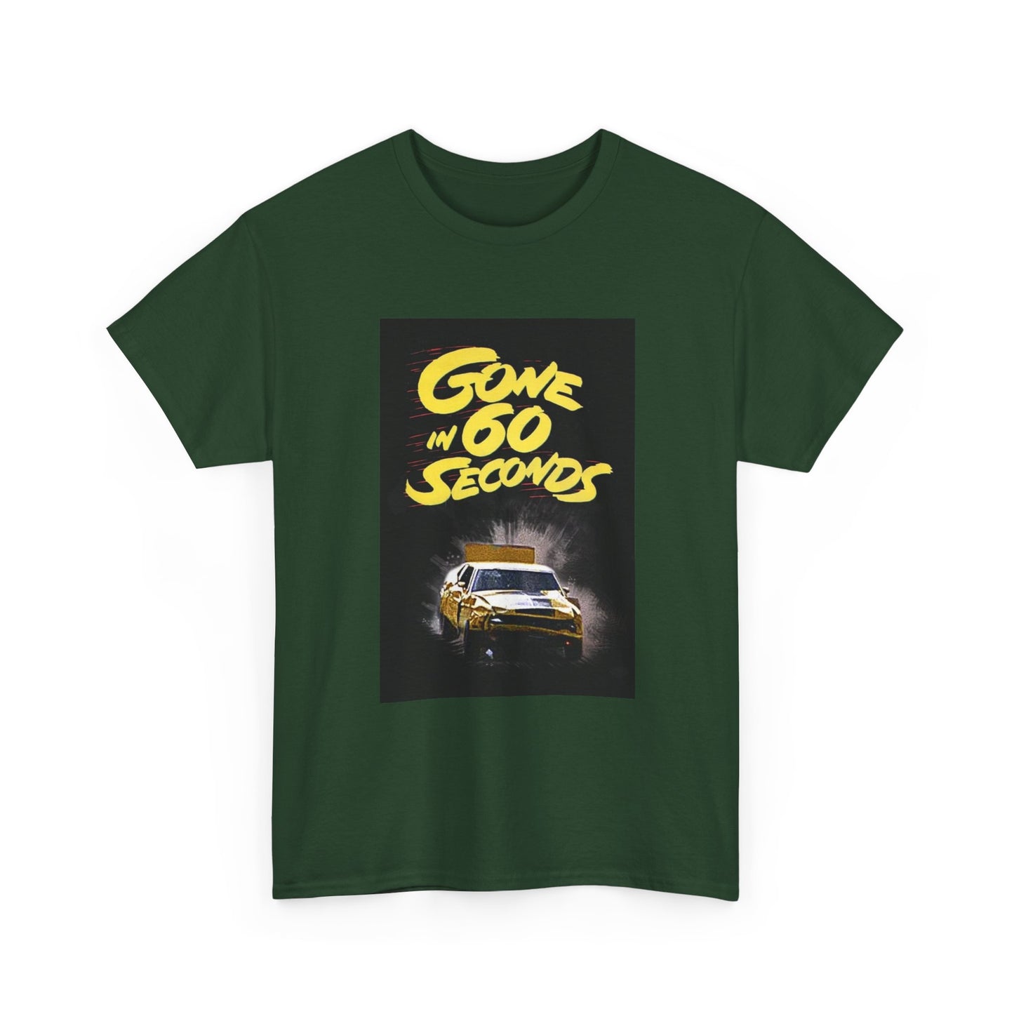 Gone in 60 Seconds Tshirt Vintage Ford Mustang Retro Poster Unisex Heavy Cotton