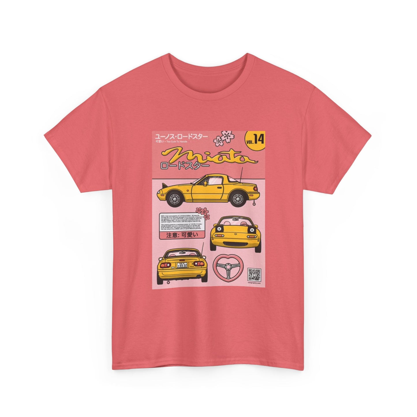 Mazda Miata Tshirt JDM Graphic Anime Cute Unisex Heavy Cotton Tee