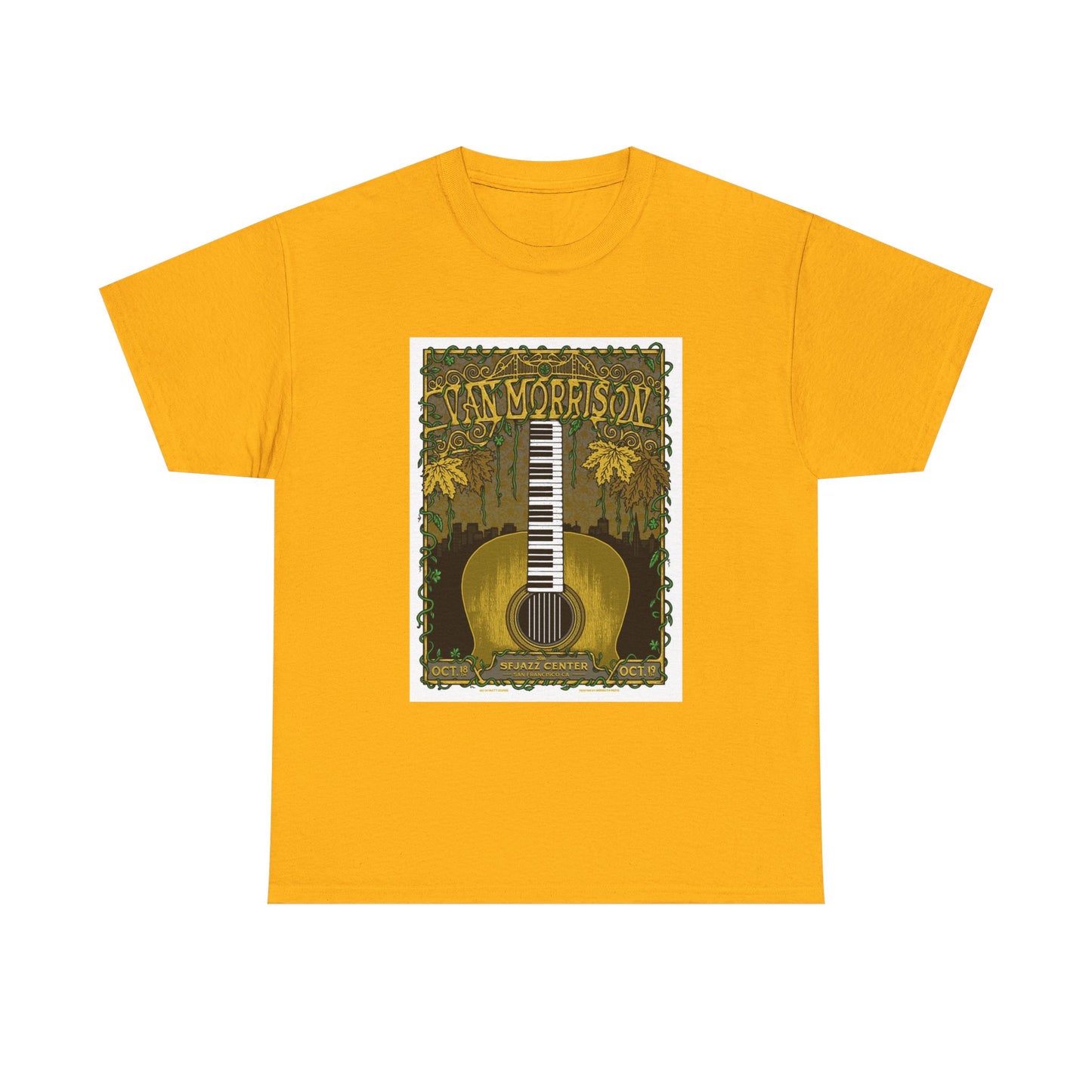 Van Morrison Tshirt Classic Rock Merch Graphic Retro Unisex Heavy Cotton Tee