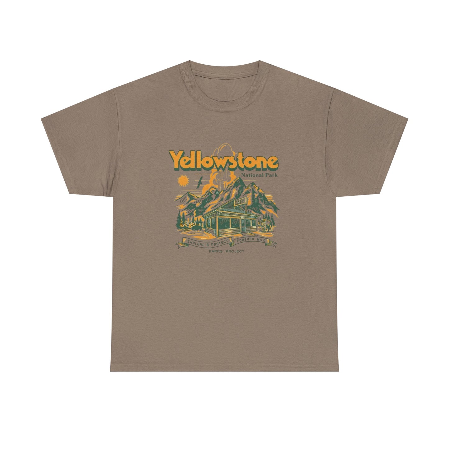 Yellowstone National Park Project Graphic T Shirt Unisex Heavy Cotton Tee