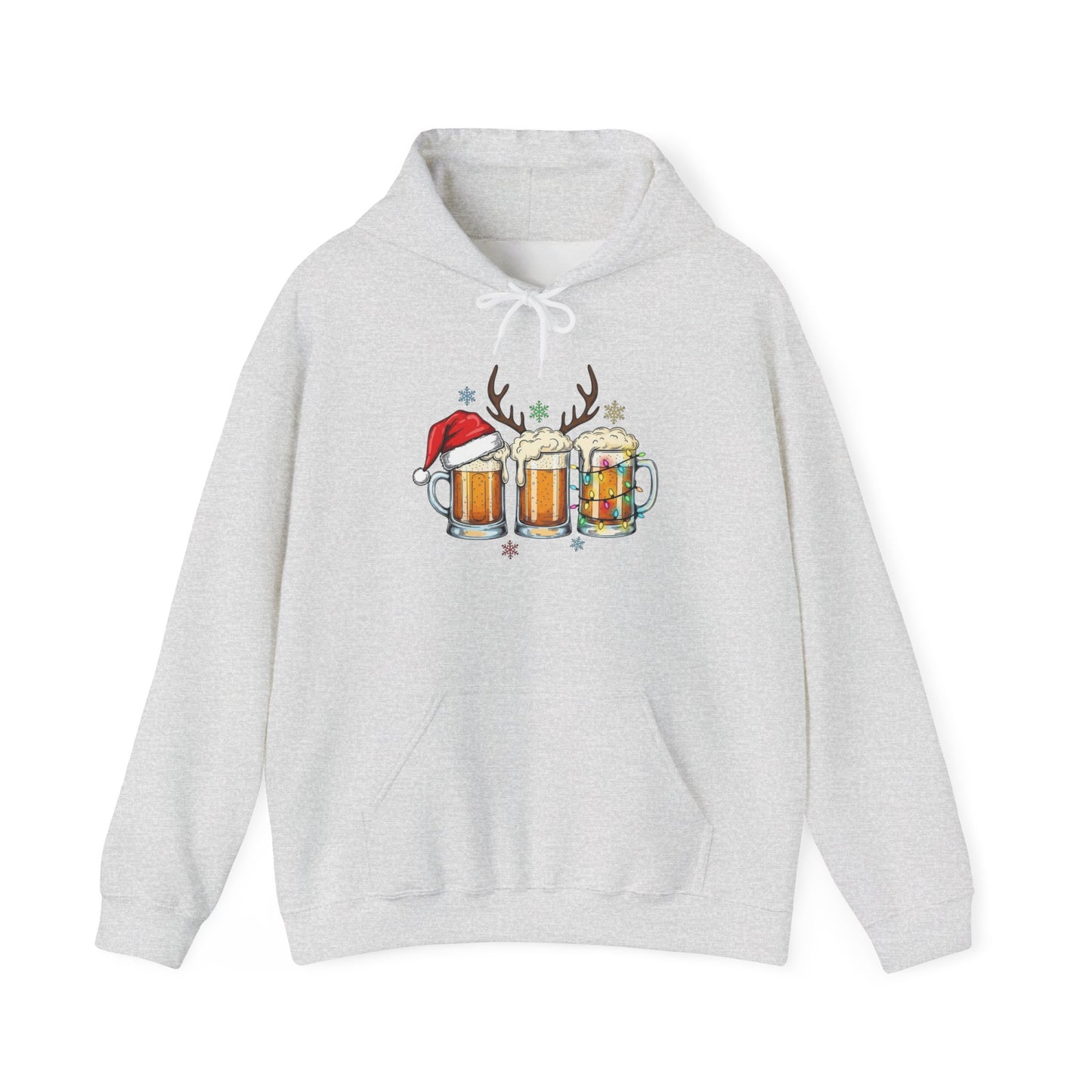 Christmas Beer Mugs Graphic Hoodie Unisex Heavy Blend™ Hooded Sweatshirt