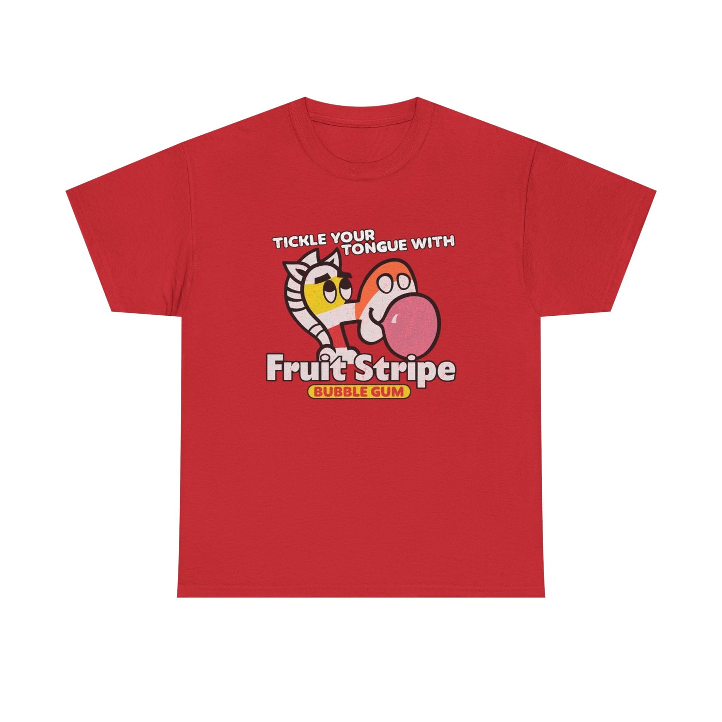 Fruit Stripe Graphic T Shirt Vintage 90s Nostalgia Unisex Heavy Cotton Tee