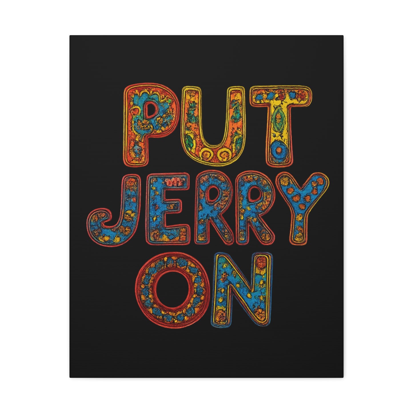 Jerry Garcia Painting Grateful Dead Matte Canvas, Stretched, 1.25"