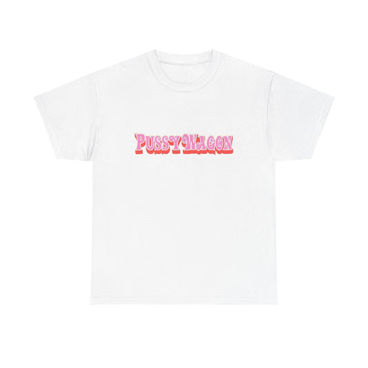 Pussy Wagon Funny Graphic T Shirt NEW Adult Regular Sizing Tee