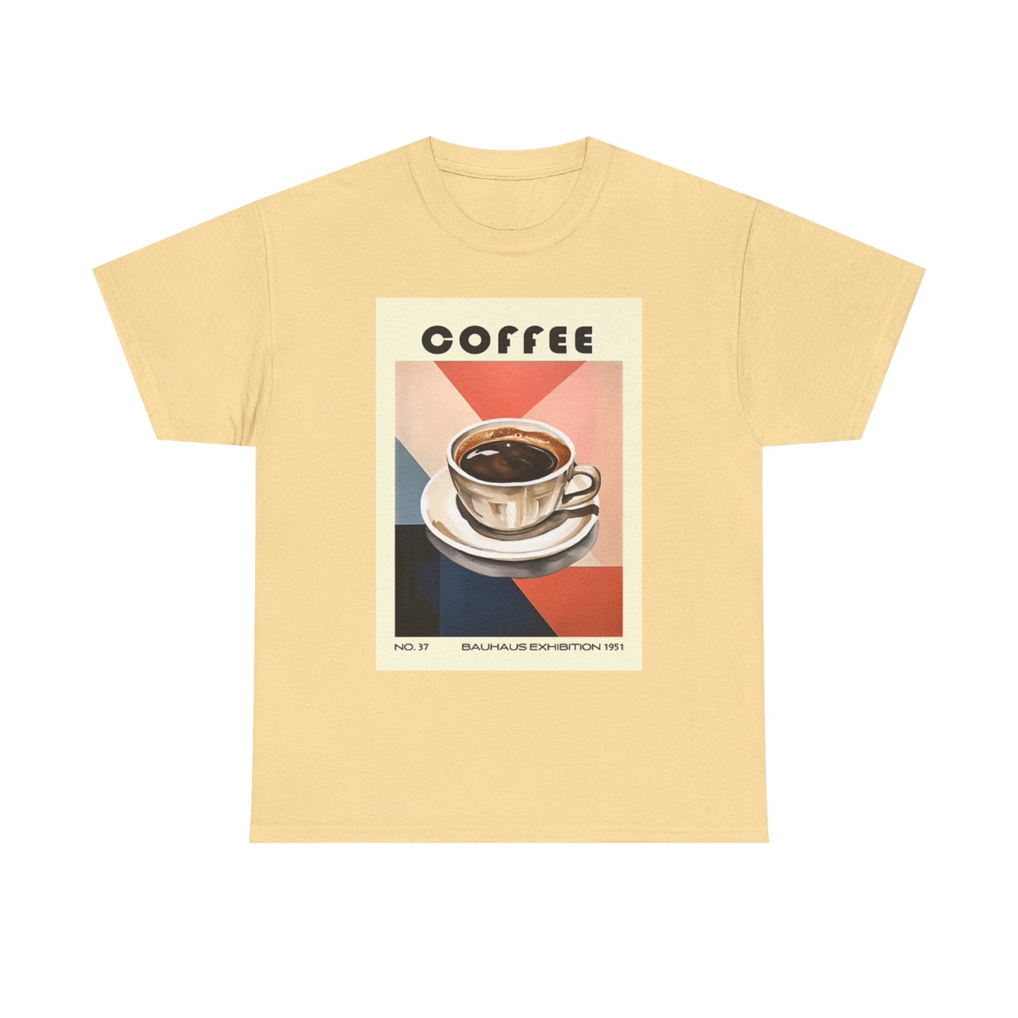 Coffee Graphic T Shirt Retro Poster Unisex Heavy Cotton Tee