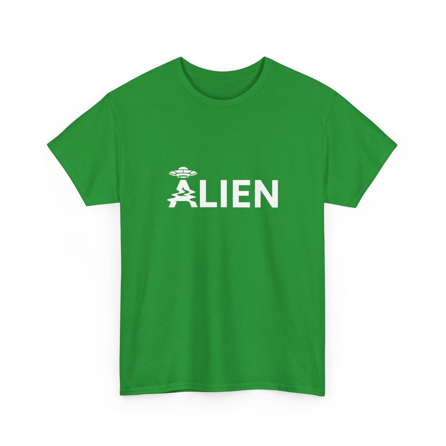 Alien Space Craft Landing Funny Graphic T Shirt Unisex Heavy Cotton Tee