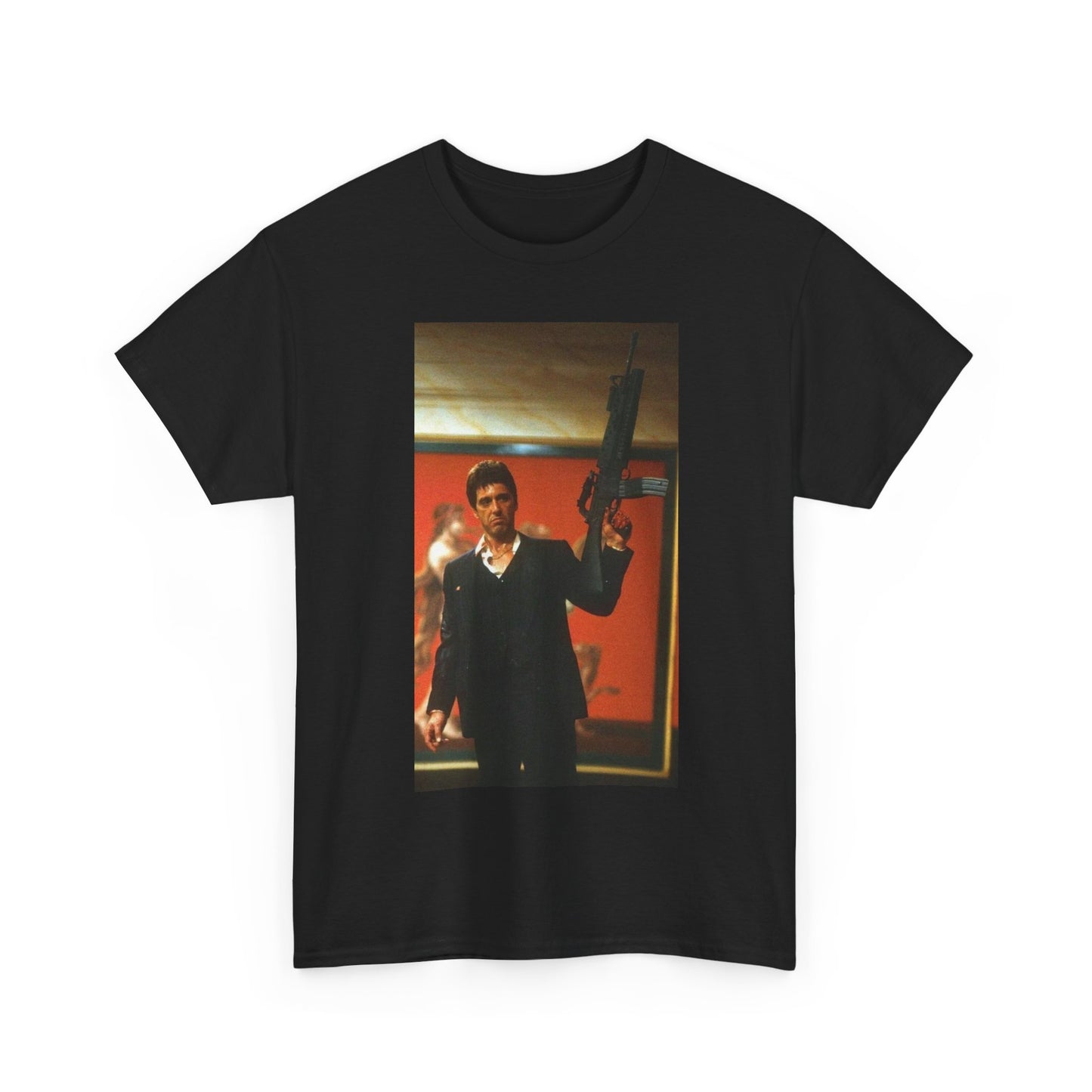 Scarface T-shirt vintage Miami sunset beach retro art Unisex Heavy Cotton Tee