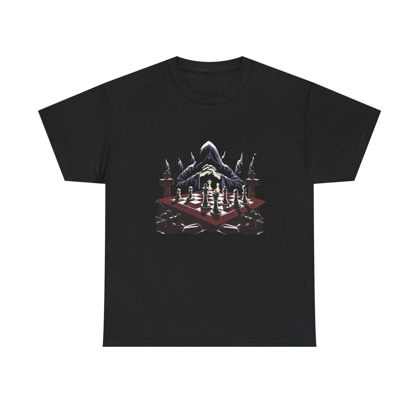 Grim Reaper Chess Graphic T Shirt Unisex Heavy Cotton NEW Tee