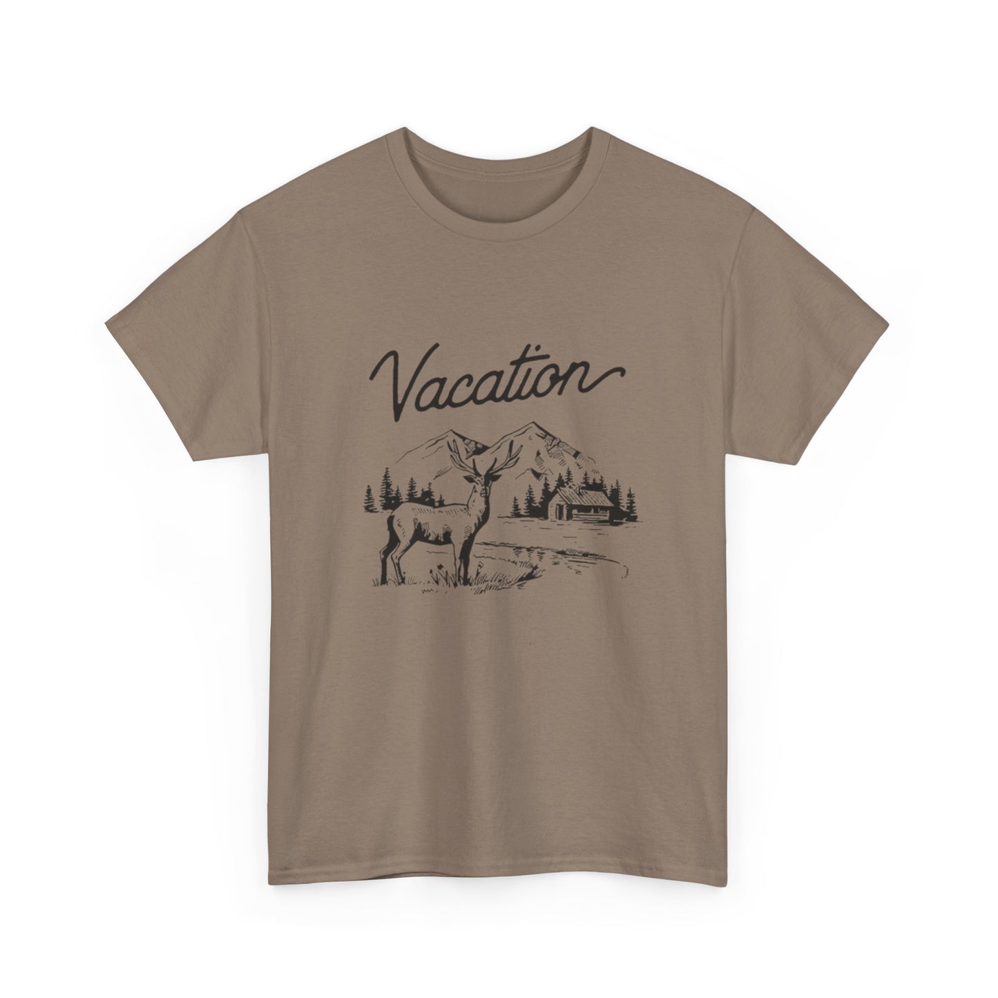 Vacation Camping Graphic T Shirt Unisex Heavy Cotton Tee
