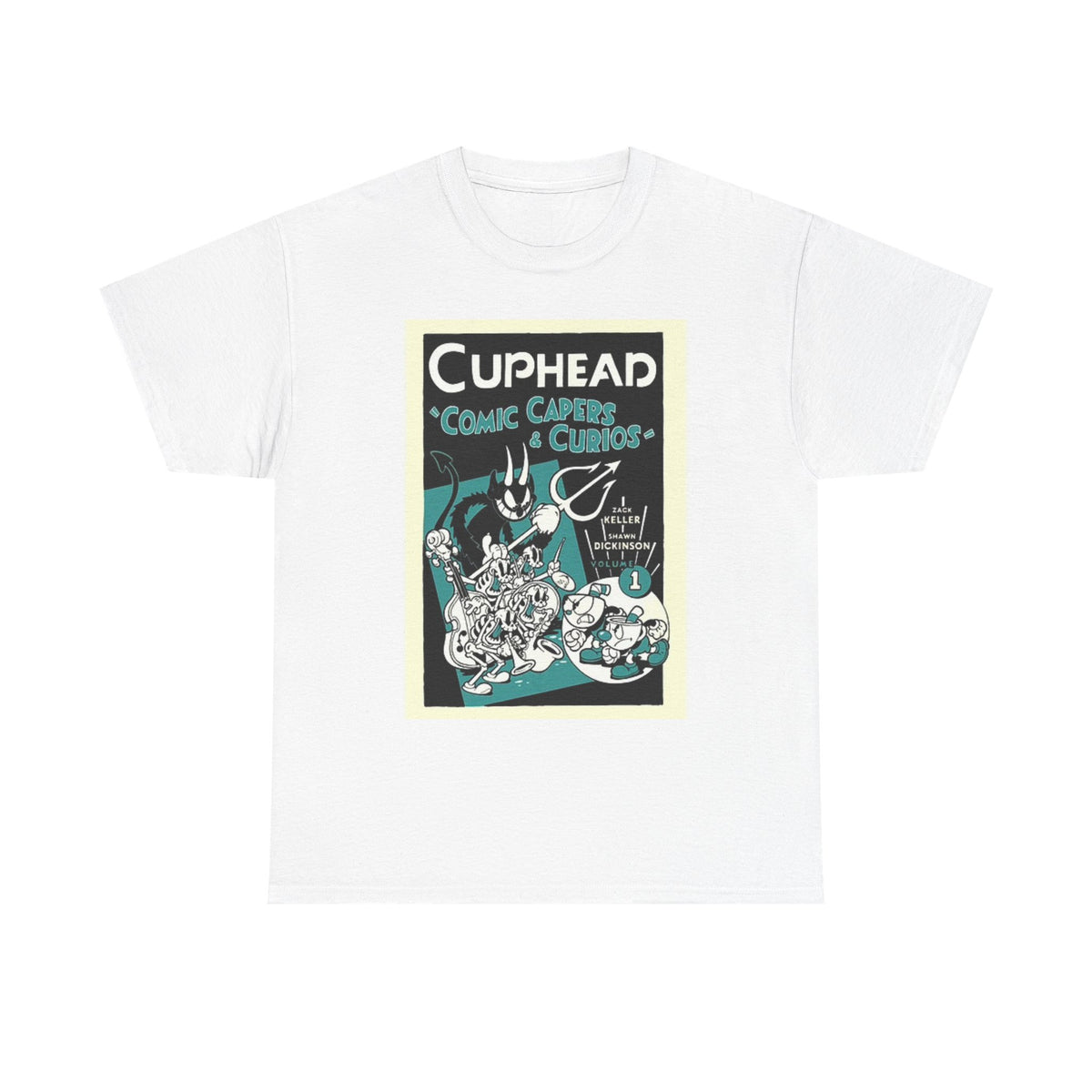 Cuphead Graphic T Shirt Vintage Comic Unisex Heavy Cotton Tee