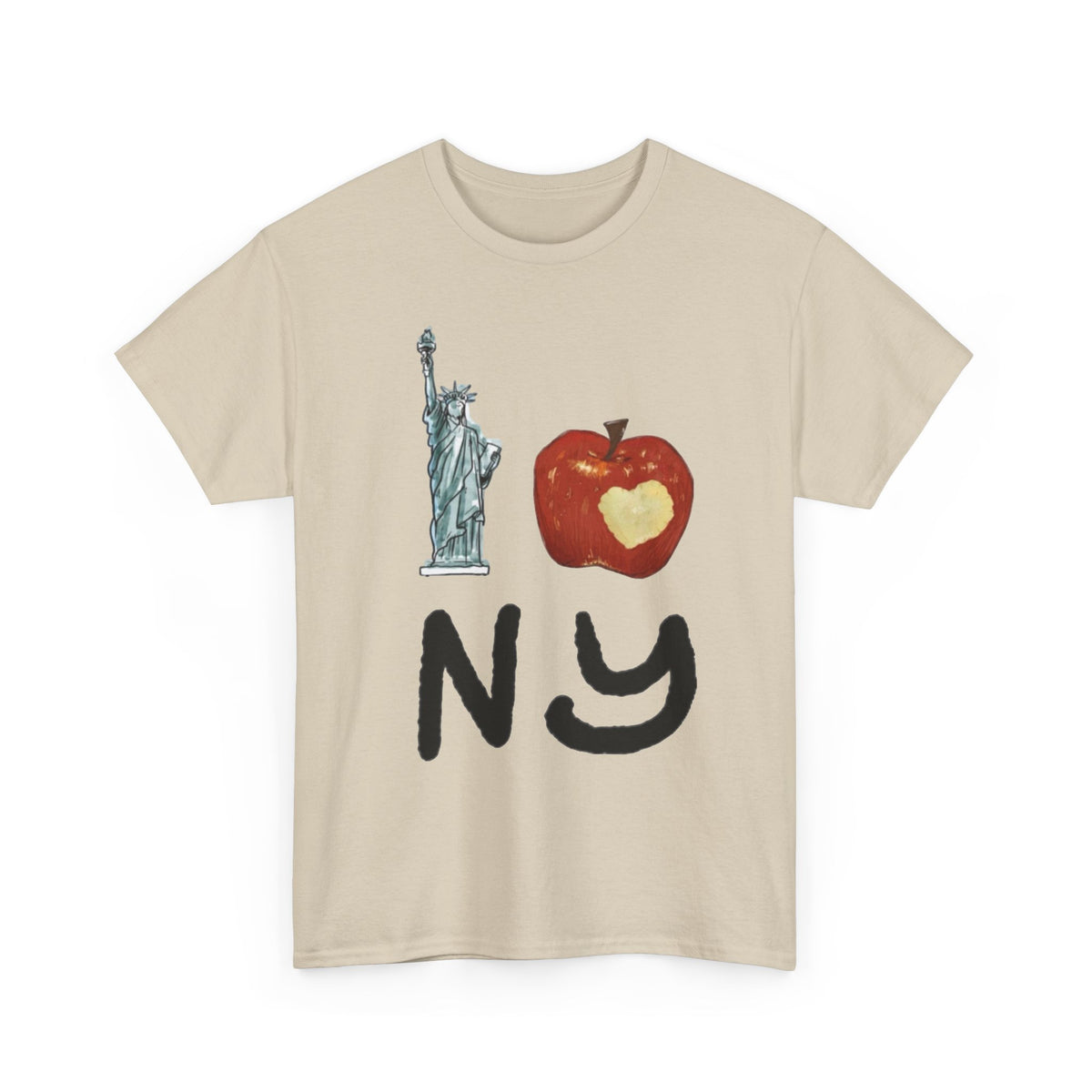 I love New York Graphic T Shirt Vintage Big Apple Men's Heavy Cotton Tee