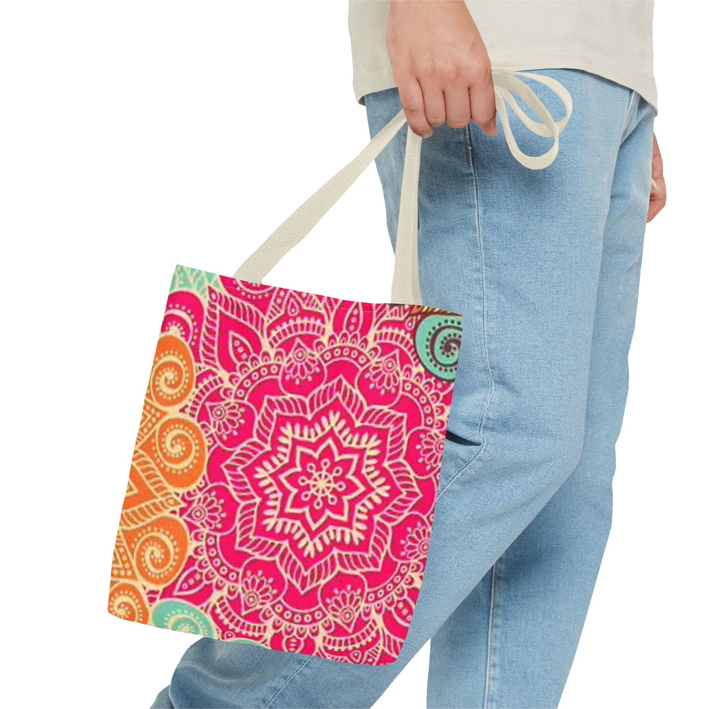 Pink And Orange Design Multi Color BRAND NEW MODERN Tote Bag (AOP)