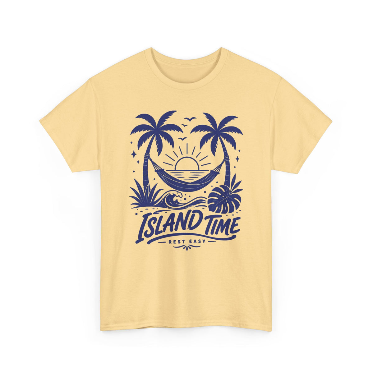 Island Time Palm Tree Sunset Tee Men's Graphic Tee