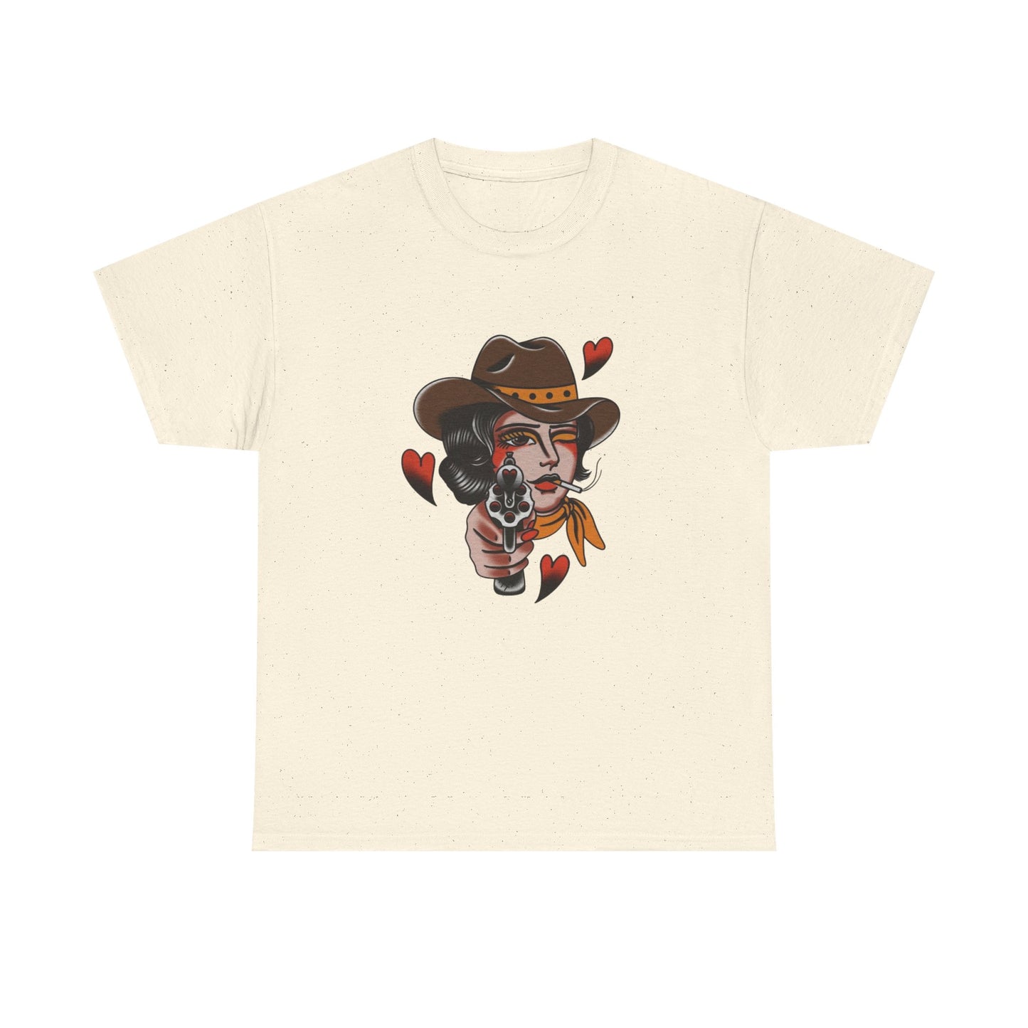 Cowgirl Heart Gun Graphic T Shirt NEW ADULT Tee