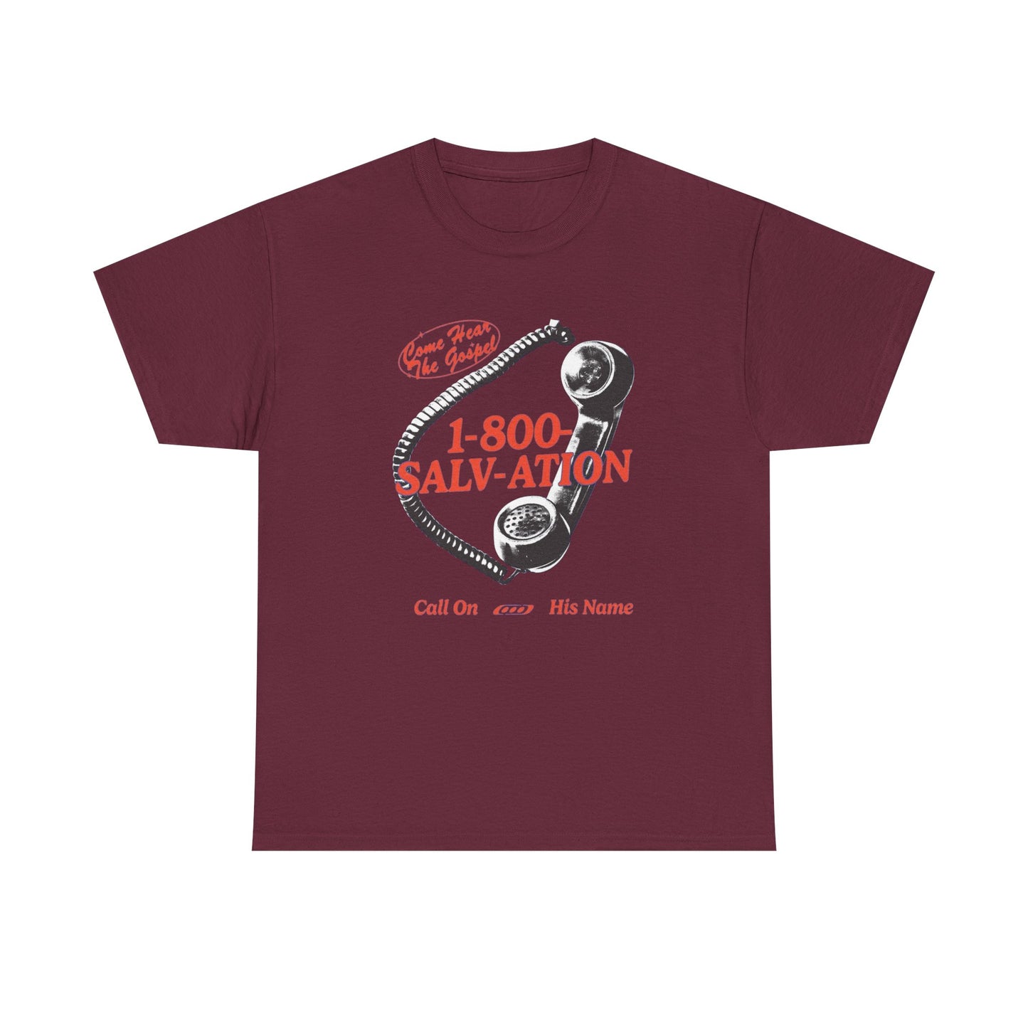 Salvation Is Calling Jesus Graphic T Shirt Unisex Heavy Cotton Tee Gift New
