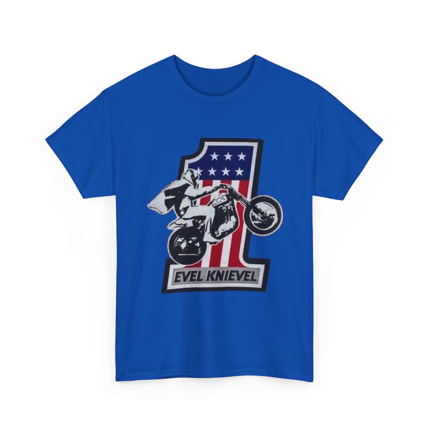 Evel Knievel Motorcycles Graphic T-Shirt Unisex Heavy Cotton Tee GIFT NEW