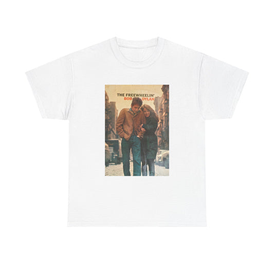Bob Dylan Tshirt Vintage Freewheelin Album Cover Art Retro Unisex Heavy Cotton
