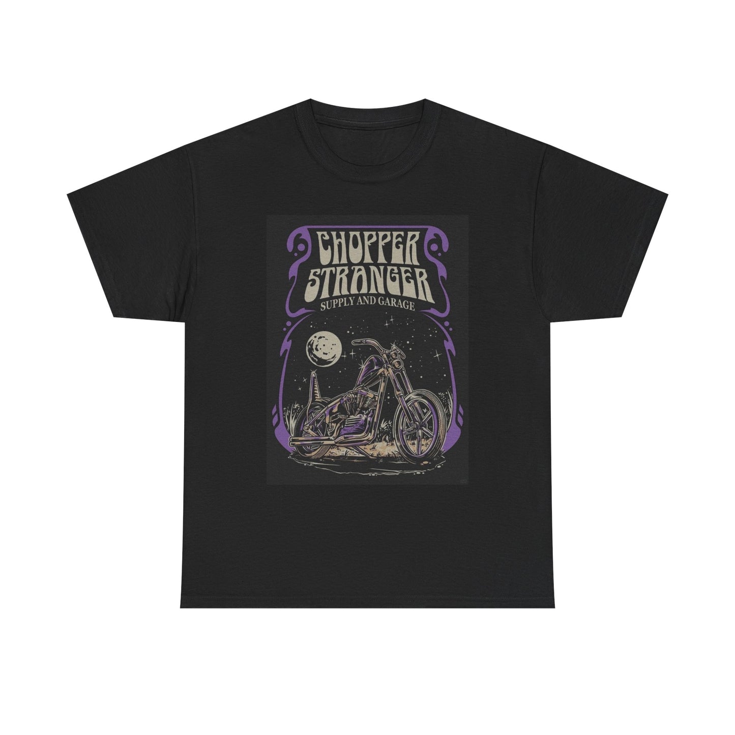 Chopper Stranger Graphic T Shirt Vintage Motorcycles Unisex Heavy Cotton Tee