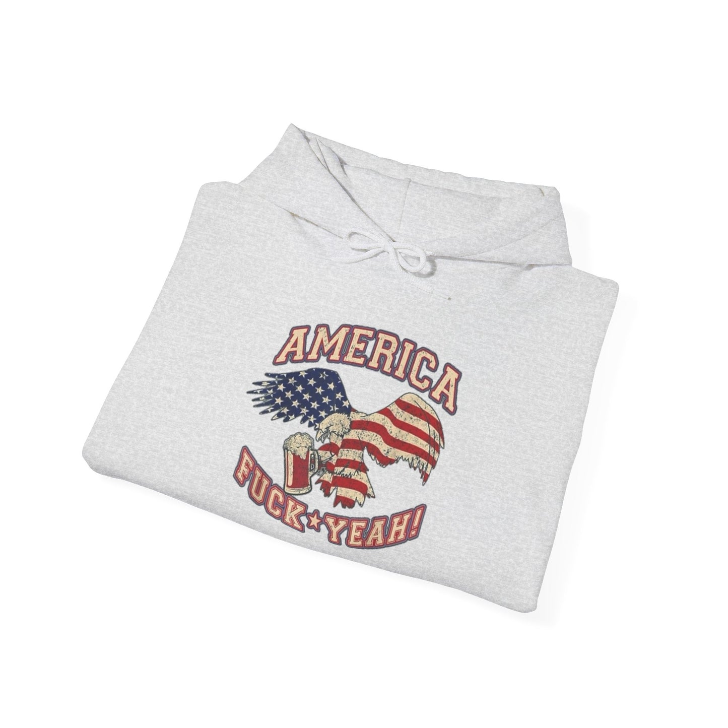 American Flag F Yeah Graphic Hoodie Unisex Heavy Blend™ Hooded Sweatshirt