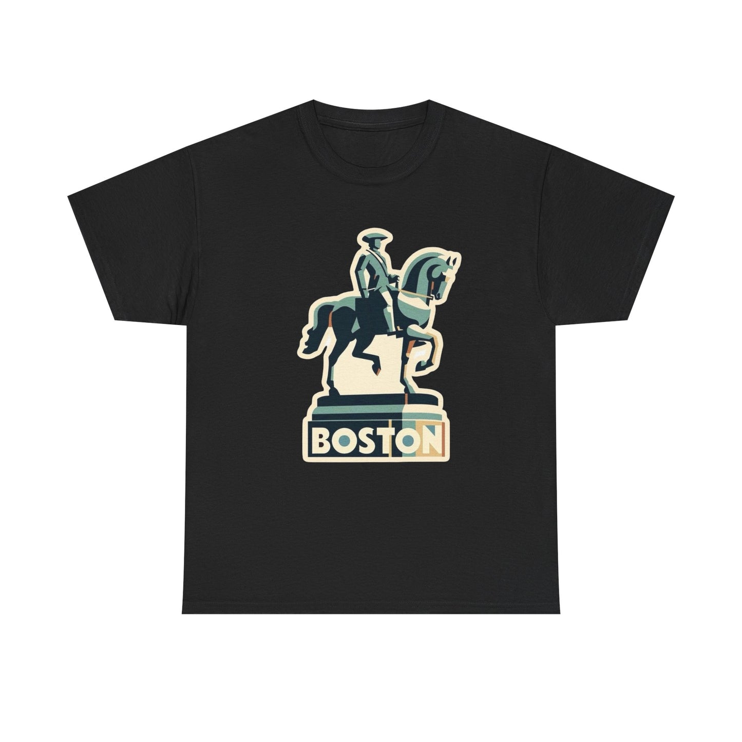 Boston Paul Revere Statue Graphic T Shirt Unisex NEW Heavy Cotton Tee