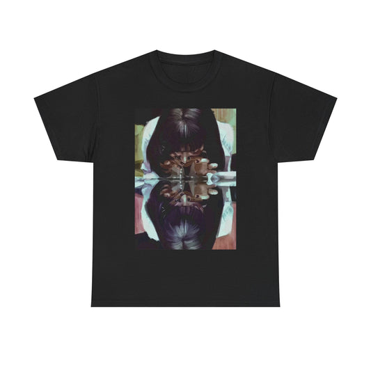Pulp Fiction Tshirt Retro Movie Scene Unisex Heavy Cotton Tee Famous Scene