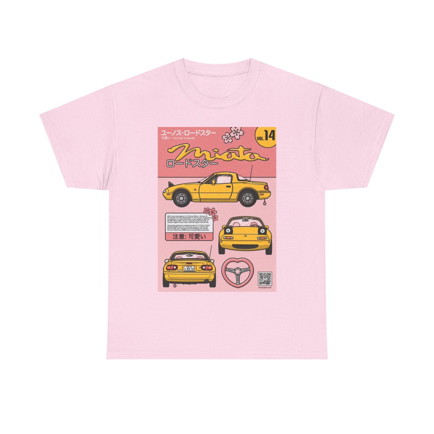 Mazda Miata Tshirt JDM Graphic Anime Cute Unisex Heavy Cotton Tee