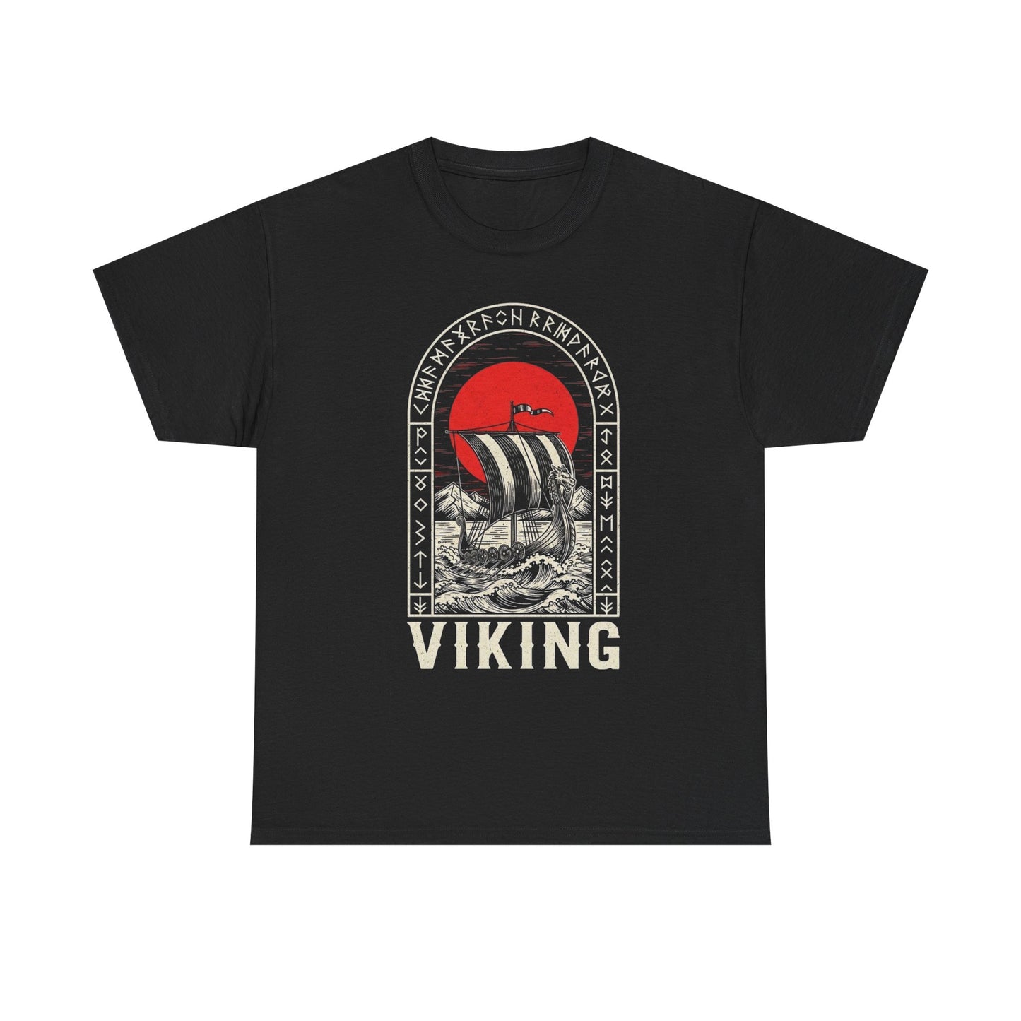 Viking Ship Warriors Graphic T Shirt NEW ADULT TEE VINTAGE