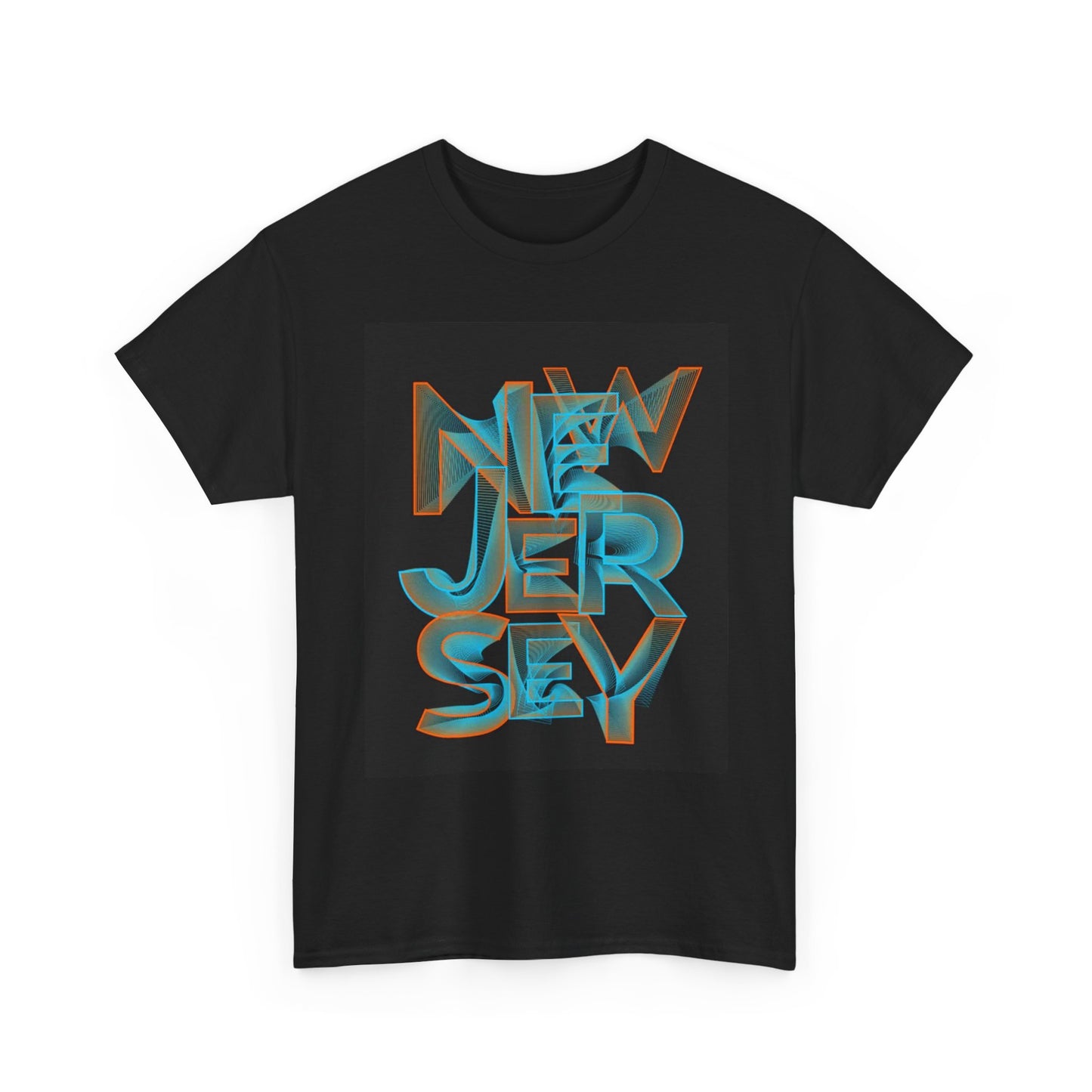 New Jersey Graphic T Shirt Neon Unisex Heavy Cotton Tee